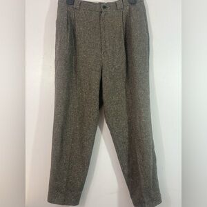 Savanna Wool Blend Ankle Pants Women’s Size 16 grey Herringbone Lined